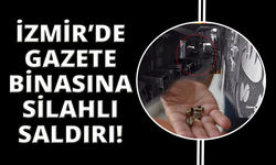 İzmir'de gazete binasına silahlı saldırı kamerada