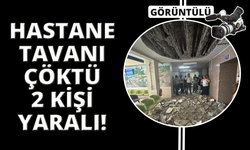 Denizli Devlet Hastanesi'nde yaşanan tavan çökmesinde 2 kişi yaralandı