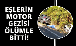Motosikletle gezmeye gelen karı-koca kazada hayatını kaybetti