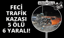 Manisa'da feci kazada otomobil ikiye bölündü