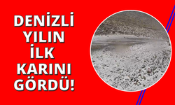 Denizli’ye yılın ilk karı düştü