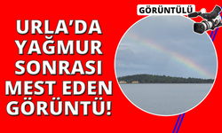 Urla'da yağmur sonrası gökkuşağı!