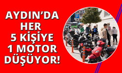 Aydın'da 5 kişiye bir motosiklet düşüyor