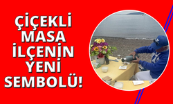 Çiçekli masa Marmaris'in simgesi haline geldi