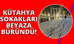 Kütahya'da kar yağışı kenti beyaza bürüdü