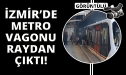 İzmir'de metro vagonu raydan çıktı