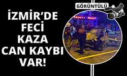 İzmir'de metrelerce yükseğe savrulan motosiklet sürücüsü hayatını kaybetti