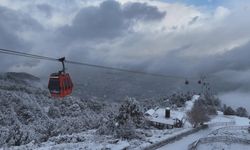 Denizli teleferikte yeni dönem kar manzarasıyla başlıyor