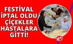 İzmir'de iptal edilen festivalin nergisleri hastanede yüzleri güldürdü