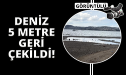 Bodrum’da deniz çekildi