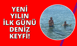 Bodrum'da yeni yılın ilk gününde denize girdiler