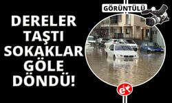 Aydın'da dereler taştı, sokaklar göle döndü