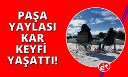 Aydın Paşa Yaylası'nda kar keyfi