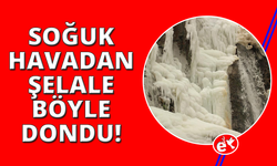 Donan şelalenin hayranlık uyandıran görüntüsü