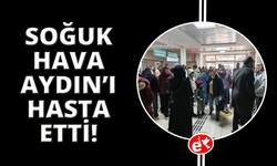 Aydın soğuğa dayanamadı, vatandaşlar hastaneye akın etti