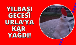 İzmir Urla'da kar yağışı etkili oldu