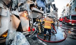 Buca'da iş yeri yangını panik yarattı