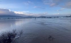 Sarıçay taştı, Bağarası'nda tarım arazileri sular altında