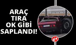 Manisa'da otomobil tırın altına ok gibi saplandı