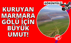 Manisa'da kuruyan Marmara Gölünde umutlandıran görüntü