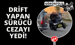 Drift yapan sürücü hem ehliyetinden oldu hem 146 bin lira ceza yedi