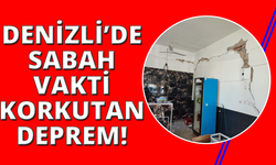 Denizli'de 5.1 büyüklüğündeki depremde çatlaklar oluştu