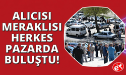 İlçede ilk kez açılan pazara çevre ilçelerden de yoğun katılım oldu