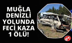 Muğla-Denizli yolunda feci kaza: 1 ölü, 1 yaralı