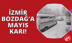 İzmir'de Mayıs'ta kar manzarası