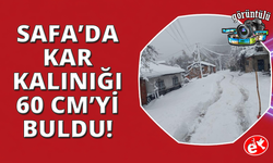 Kütahya'nın yüksek kesimlerinde kar kalınlığı 60 santimetreye ulaştı