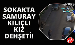 Aydın'da samuray kılıcıyla sokağa çıkan genç kız dehşet saçtı