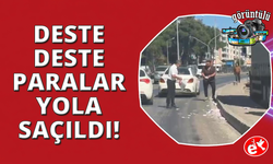 Deste deste paralar yola saçıldı, trafik tamamen durdu