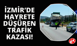 İzmir’de ilginç kaza: Otomobil tekneyle çarpıştı