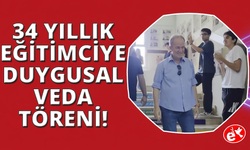 İzmir'de 34 yıllık öğretmene duygusal veda