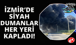 İzmir'de geri dönüşüm fabrikasında korkutan yangın