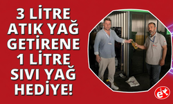 Manisa'da 3 litre atık yağ getirene 1 litre sıvı yağ hediye