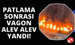 Alsancak'ta patlama sesinin ardından boş vagonda yangın