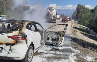 Muğla'da araç yangını