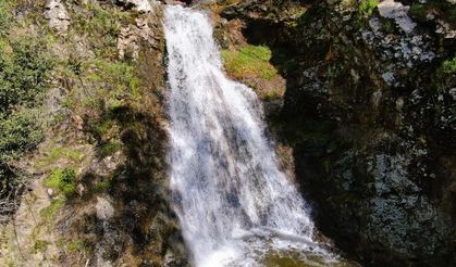Karşıyaka'nın saklı cenneti Sancaklı Şelalesi'nde su sesi yankılanıyor