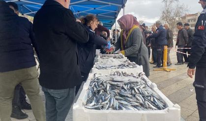 Manisa'da belediyenin ikramı 8 ton hamsi 1 saatte tükendi