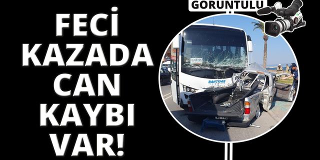 İzmir'de midibüs ile pikap çarpıştı: 1 ölü, 6 yaralı