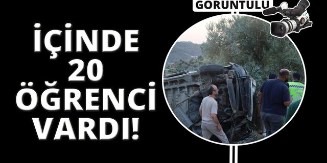 Manisa'da minibüs şarampole devrildi