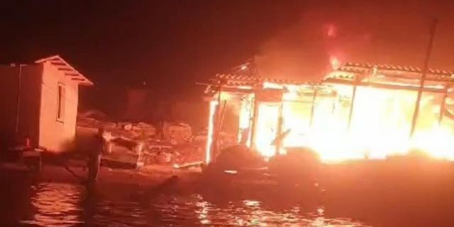 Milas Yılan Adası’nda yangın ve patlama