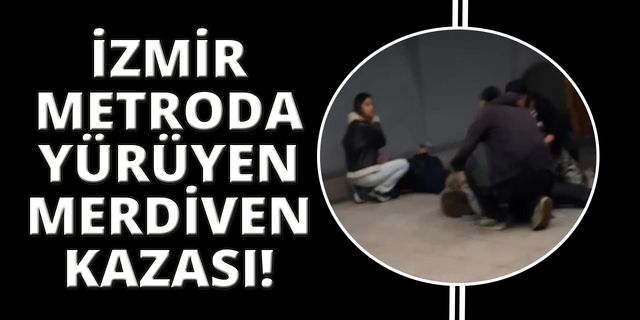 İzmir'de metroda yürüyen merdiven kazası