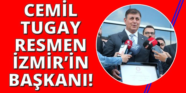 İzmir Büyükşehir Belediye Başkanı Cemil Tugay mazbatasını aldı