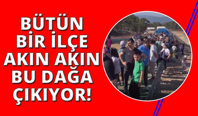 Dağa kurulan kaydırak tüm ilçenin eğlencesi oldu