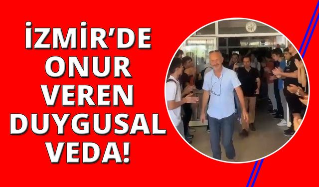 İzmir’de 48 yıllık öğretmene duygusal veda