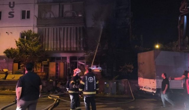 Ağaçta çıkan yangın binaya sıçradı