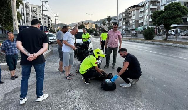 Milas’ta otomobil ile motosiklet çarpıştı