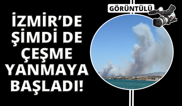 Menderes ve Seferihisar'dan sonra Çeşme'de yanmaya başladı